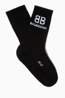 Jacquard BB Tennis Socks in Ribbed Cotton
