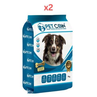 Petcoin Dog Food Adult Dog Lamb & Rice 3Kg (Pack of 2)