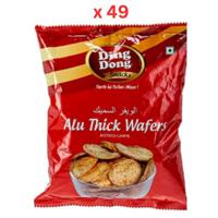 Ding Dong Alu Thick Wafers Potato Chips 100Gm Pack Of 49 (UAE Delivery Only)