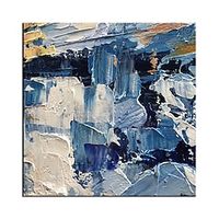 Oil Painting Hand Painted Square Abstract Landscape Contemporary Modern Rolled Canvas (No Frame) Lightinthebox - thumbnail