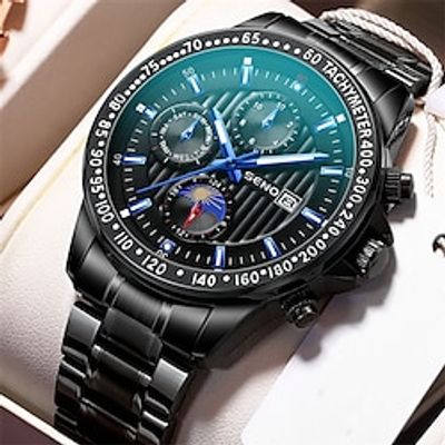 SENO Men Watches Luminous Waterproof Quartz Watches Digital Scale Business Calendar Men'S Watches Lightinthebox