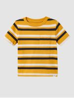 Toddler Stripe Pocket Crewneck T-Shirt - thumbnail
