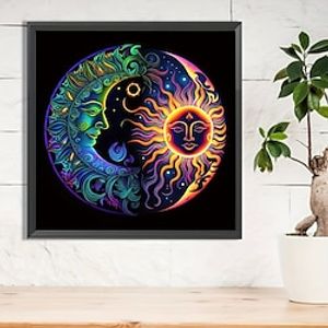 1pc Abstract DIY Diamond Painting Sun Moon Diamond Painting Handcraft Home Gift Without Frame Lightinthebox