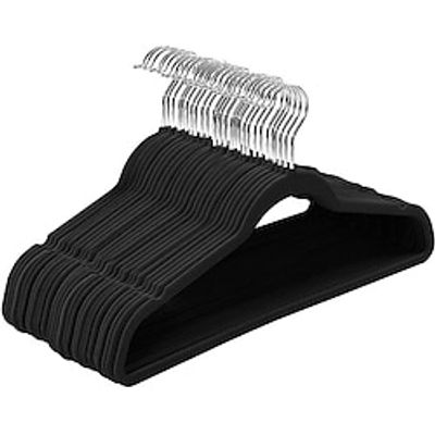 10pcs Velvet Clothes Hangers, Non Slip Clothes Rack, Space Saving Slim Hangers For Suits Coats, Jackets, Pants, And Dress Clothes, Household Storage Organizer For Bathroom, Bedroom miniinthebox