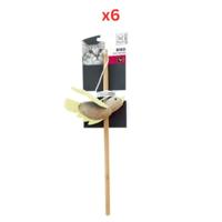 M-Pets Bird Cat Wand Assorted Colors Assorted Colors (Pack Of 6)