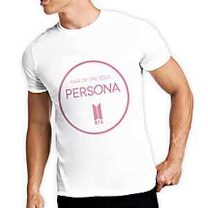 Men's Unisex Tee T shirt Hot Stamping Graphic Prints Geometry Letter Plus Size Print Short Sleeve Casual Tops Cotton Basic Fashion Designer Big and Tall White miniinthebox