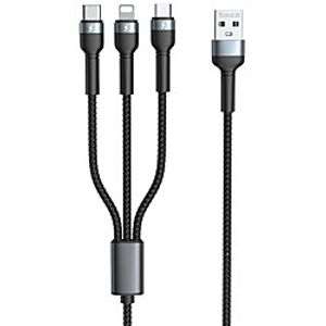 Remax Micro USB Lightning USB C Cable All-In-1 1 to 3 High Speed 2.1 A 1.2m(4Ft) TPE For Samsung Xiaomi Huawei Phone Accessory Lightinthebox