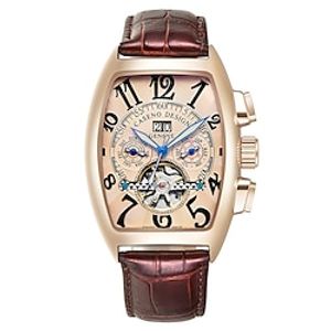 Caseno Design Automatic Mechanical Watch Men FMul1 Functions Tourbillon TOP Brand Men's Watches Luxury Moon Phase Male Watch miniinthebox