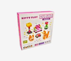 Kitty Flat Wooden Construction Set  Pink Combo