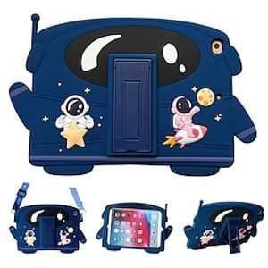 Tablet Case Cover For Apple iPad Air 5th iPad 10.2'' 9th 8th 7th iPad Air 3rd iPad mini 6th 5th 4th 2022 2021 iPad Pro 11'' 3rd Portable Shoulder Strap with Stand Cartoon Silicone For Kids miniinthebox