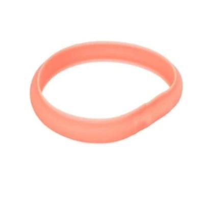 Trixie USB Flash Light Wide Silicone Dog Collar - Coral L-XL