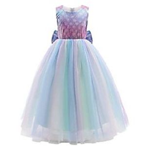 designed girl's dresses 2021 new sleeveless mesh laser mermaid princess skirt fluffy skirt girl long skirt dress Lightinthebox