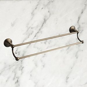 Multifunction Towel Bar with 2 Rods Matte Brass Double Towel Bar for Bathroom 1pc miniinthebox