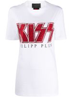 Philipp Plein Kiss embellished T-Shirt - White - thumbnail