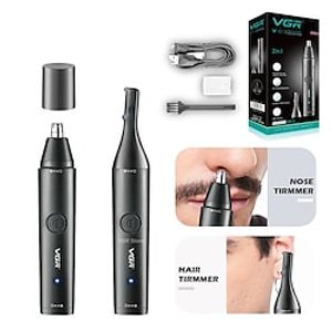 Professional Nose Hair Trimmer Mini Hair Trimmer Electric Nose Trimmer 2 In 1 Clipper Portable Rechargeable Waterproof Lightinthebox
