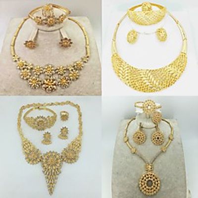 Women's Jewelry Set Chandelier Flower Boho Earrings Jewelry Blue  Red  Yellow For Formal Festival 1 set Lightinthebox