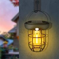 Solar Retro Tungsten Wire Portable Lamp Outdoor Solar Small House Light Induction Tungsten Wire Warm Light Wall Lamp for Courtyard Villa Garden Waterproof House Wall Lamp Camping Lighting 1PC Lightinthebox