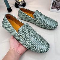 Men's Loafers Slip-Ons Plus Size Classic Loafers Driving Loafers Casual Outdoor Daily PU Breathable Comfortable Loafer Black Orange Green Summer Spring Lightinthebox