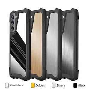 Phone Case For Samsung Galaxy Classic Series S21 S20 Ultra Plus FE S20 S10 S10 Plus A21s Galaxy A22 5G Bumper Frame Shockproof Dustproof Solid Colored TPU PC Metal Lightinthebox