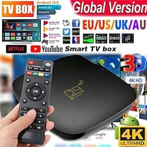 New Smart TV Box Android 10.0 D9 HD 4K Quad Core Media Player Video 2.4G 5GHz Wifi Smart TV Box Set Top Box Lightinthebox