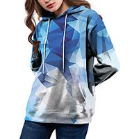 Women's Hoodie Pullover Hoodie Sweatshirt Gradient Print Casual Daily 3D Print Basic Streetwear Hoodies Sweatshirts  Blue miniinthebox - thumbnail