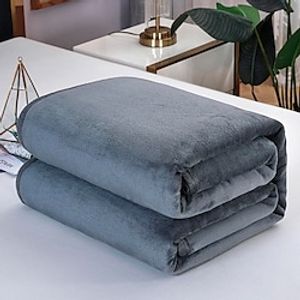 Thick Super Soft Solid Color Throw Blanket Upgrade Style Milk Velvet Throw Blanket Pure Color Soft Blankets for Beds Living Room Bedroom Air Conditioning Bed Blankets for Sofa miniinthebox