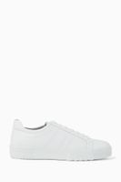 Stitch Leather Thick Sole Sneakers - thumbnail