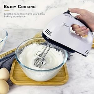 7 Speeds Electric Hand Mixer, Household Portable Powerful Handheld Electric Mixer, Hand-held Egg Beater, Small Whipping Cream Mixer For Cake, Baking, Cooking, Dessert Lightinthebox