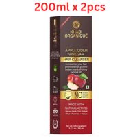 Khadi Organique Apple Cider Vinegar Hair Cleanser (SLS & Paraben free) 200ml (Pack Of 2)