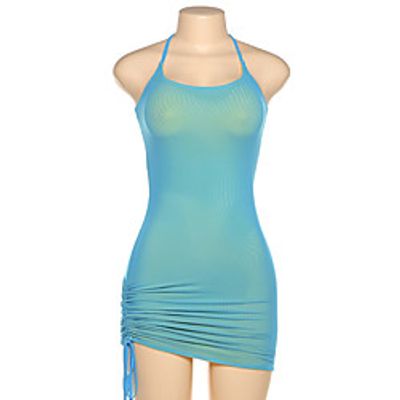 Women's Strap Dress Short Mini Dress Blue Green Sleeveless Solid Color Summer Casual 2021 S M L miniinthebox
