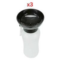 Trixie Bottle With Drinking Bowl For Dogs - Black 550ml (Pack Of 3)