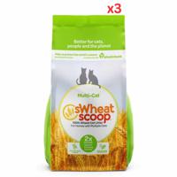 sWheat Scoop Multi-Cat All Natural Cat Litter - 5.44Kg (Pack of 3)