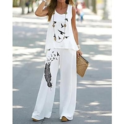 Women's Bolero Top Printing Daily White Print Sleeveless Elegant U Neck Loose Fit Summer Lightinthebox Women's Bolero Top Printing Daily White Print Sleeveless Elegant U Neck Loose Fit Summer Lightinthebox