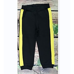 Kids Boys' Pants Black Striped Print Active Basic 2-6 Years miniinthebox