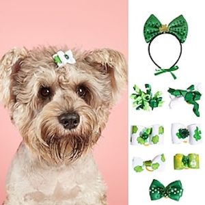 Trifolium Head Hoop Chihuahua Costume Prop Irish Saint Patrick's Day Green Headband Hair Ornament Lightinthebox