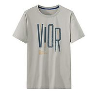 Men's Unisex Tee T shirt Hot Stamping Graphic Prints Letter Plus Size Print Short Sleeve Casual Tops Cotton Basic Fashion Designer Big and Tall White Light gray Dark Gray miniinthebox - thumbnail