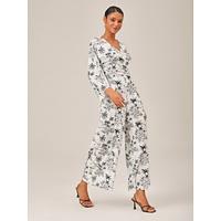 Summer Sketch Hand-Drawing Bell Sleeve Jumpsuit