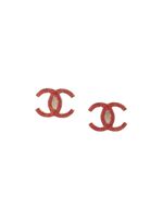 Chanel Pre-Owned 2010 CC logo earrings - Red