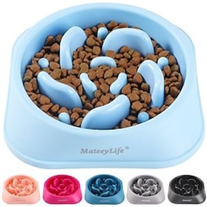 Slow Feeder Dog Bowls 2PCS Anti-Choking Puzzle Dog Food Bowls Anti-Slip Interactive Dog Feeding Bowls Slow Down Eating Bloat Stop Maze Dog Dishes for All Breeds Pets PurpleDarkBlue Lightinthebox