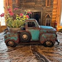 Retro Car Flower Pot Succulent Planter Retro Resin Craft Ornament for Home Garden Yard Decoration Lightinthebox - thumbnail