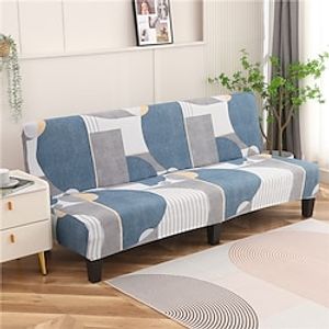 Armless Sofa Bed Cover Solid Color Without Armrest Big Elastic Folding Furniture home Decoration Bench Cover Lightinthebox