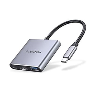 LENTION 3-in-1 USB C Hub with 100W Type C Power Delivery USB 3.0  4K HDMI Adapter Compatible with 2022-2016 MacBook Pro New Mac AirSurface More Stable Driver Certified (CB-C14 Space) Lightinthebox