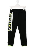 Stella McCartney Kids sports logo print track pants - Black - thumbnail