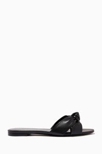 Bianca Flat Sandals in Smooth Leather