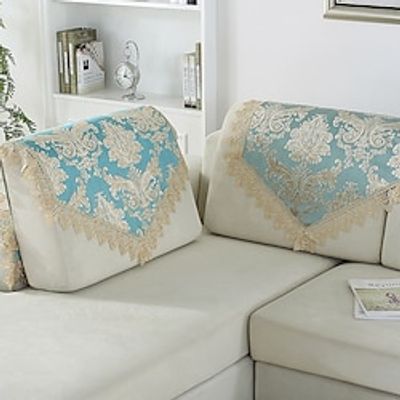 Embroidery Sofa Backrest Cover with Lace, Couch Towel Cover for Armrest, Sectional Sofa Cover, Slipcovers For L Shaped, Arm Chair Protector(Not Sold By A Set) miniinthebox