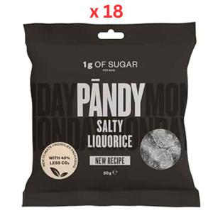 Pandy-Candy Salty Liquorice 50G, 1 Box X 18 Pcs