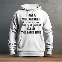 Graphic Letter Men's Fashion 3D Print Hoodie Sports Outdoor Holiday Vacation Hoodies Black White Hooded Print Front Pocket Spring   Fall Designer Hoodie Sweatshirt Lightinthebox - thumbnail