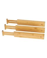 Little Storage Bamboo Expandable Drawer Dividers Set of 3