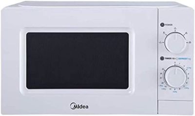 Midea 20 Liters Solo Microwave Oven with 5 Power Levels, 700W, Child-Safety-Lock, Defrost Function, 35 Minutes Timer, Fast Reheat, Push Button Door Opening, White - MO20MWH