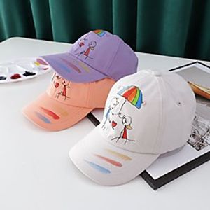 1pcs Kids  Toddler Unisex Active Birthday  Casual  Daily Wear Cartoon Stylish Cotton Hats  Caps White  Black  Purple S Lightinthebox